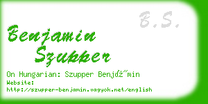 benjamin szupper business card